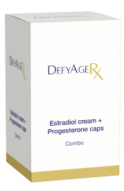Estradiol cream with progesterone capsules combo for hormone therapy
